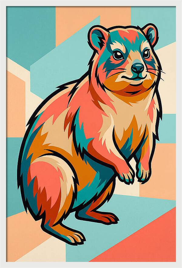 Hyrax In Vibrant Colors