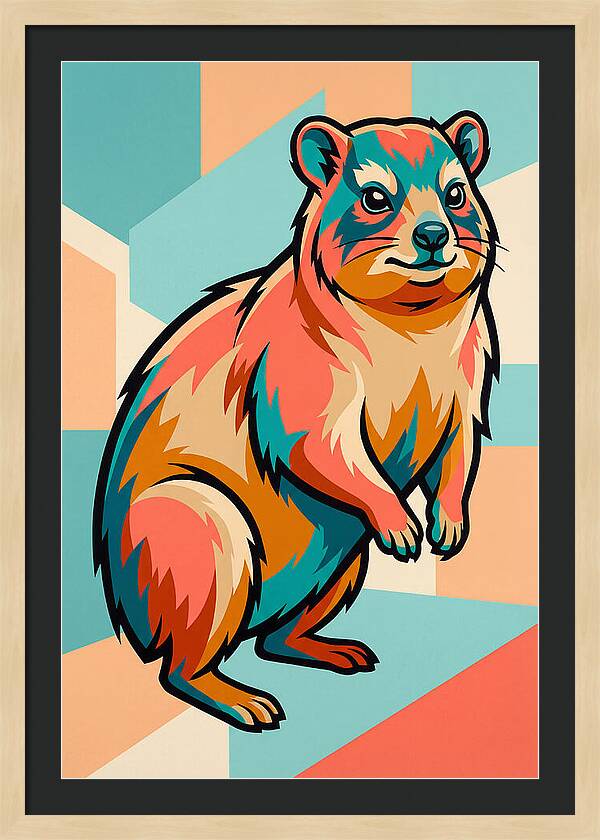 Hyrax In Vibrant Colors
