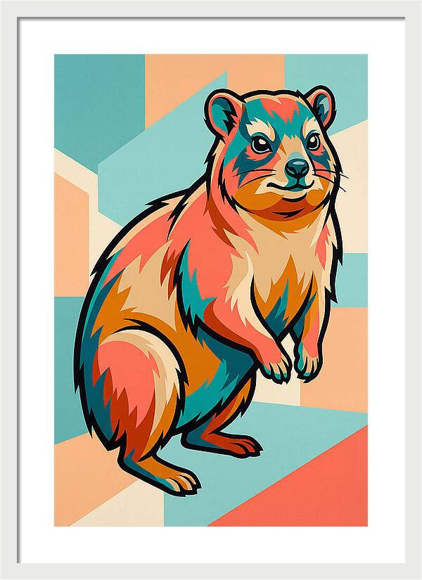Hyrax In Vibrant Colors