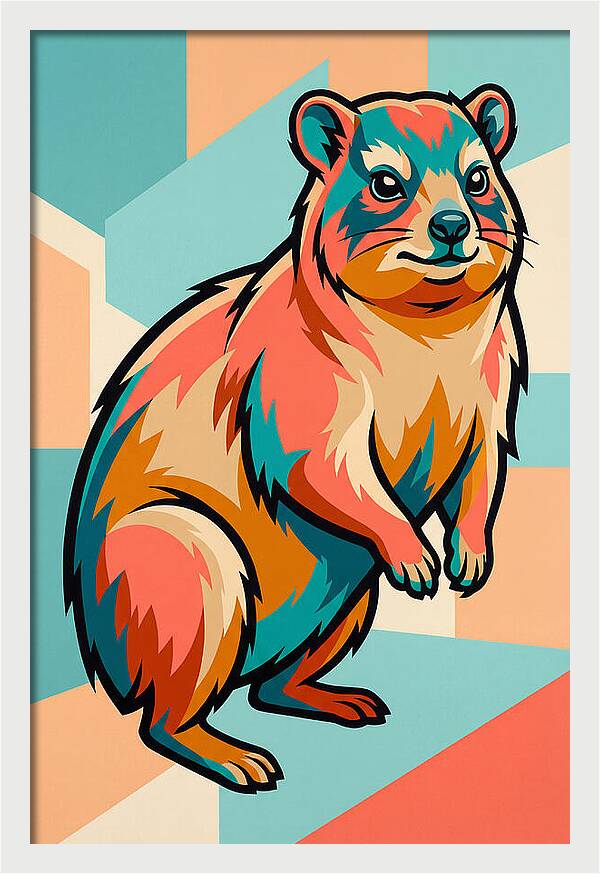 Hyrax In Vibrant Colors