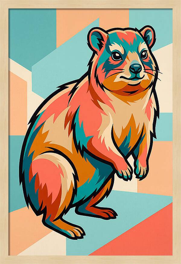 Hyrax In Vibrant Colors