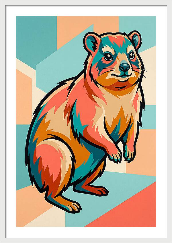 Hyrax In Vibrant Colors