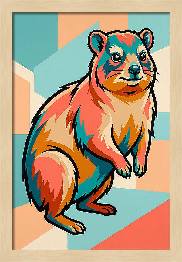 Hyrax In Vibrant Colors
