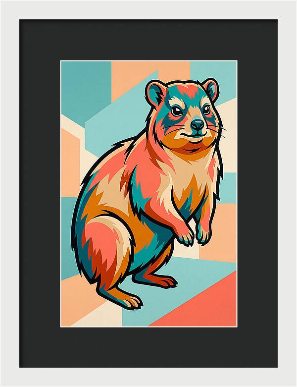 Hyrax In Vibrant Colors
