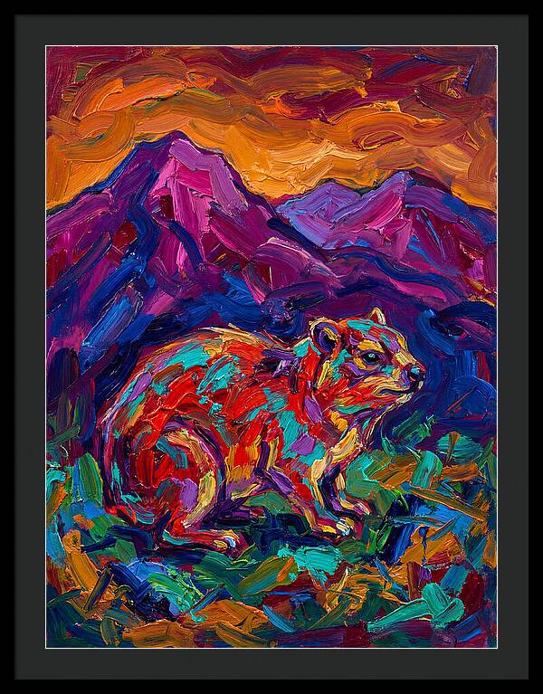 Hyrax In Vibrant Landscape