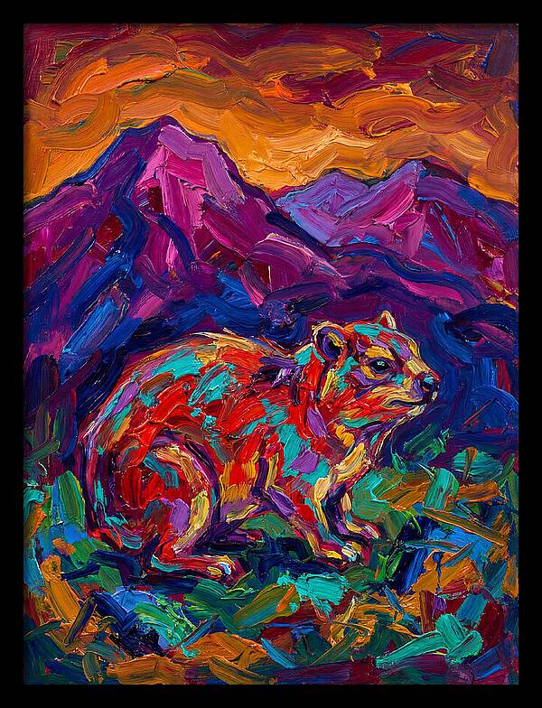 Hyrax In Vibrant Landscape