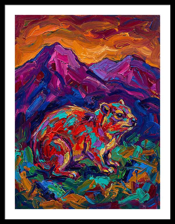 Hyrax In Vibrant Landscape