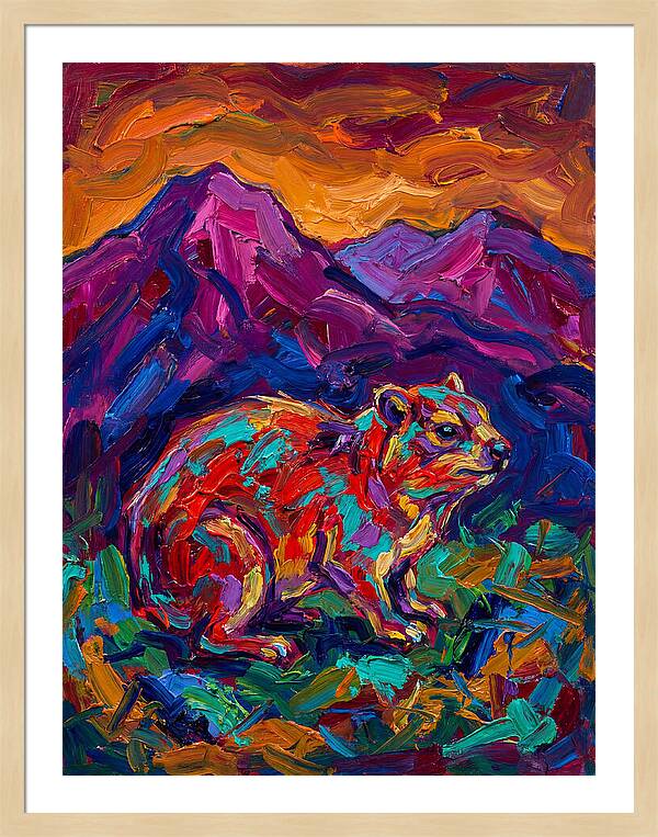 Hyrax In Vibrant Landscape