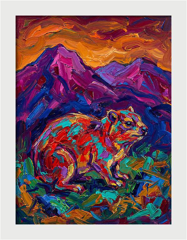 Hyrax In Vibrant Landscape