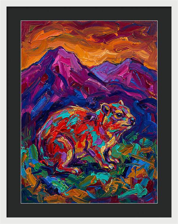 Hyrax In Vibrant Landscape