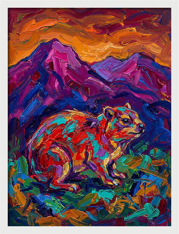 Hyrax In Vibrant Landscape