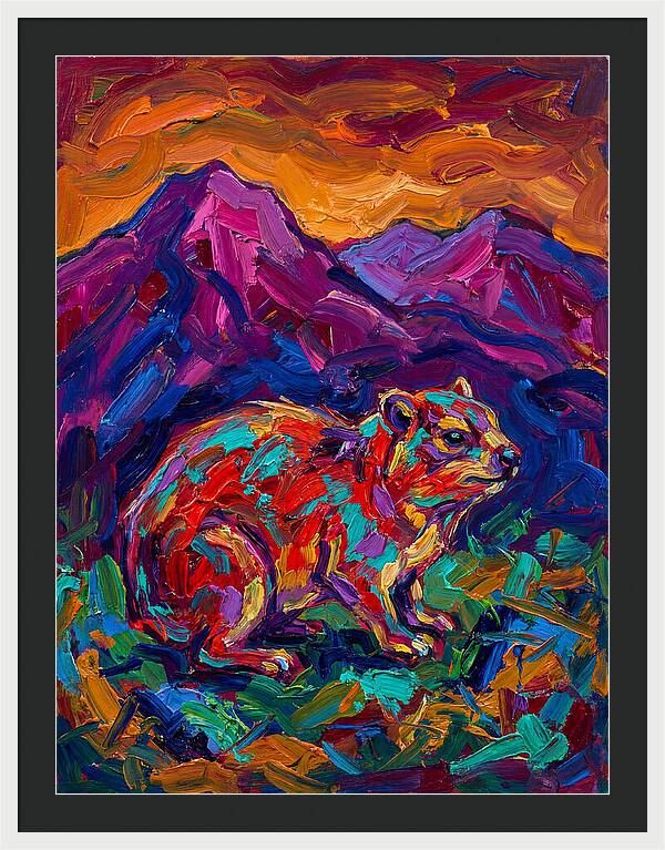 Hyrax In Vibrant Landscape