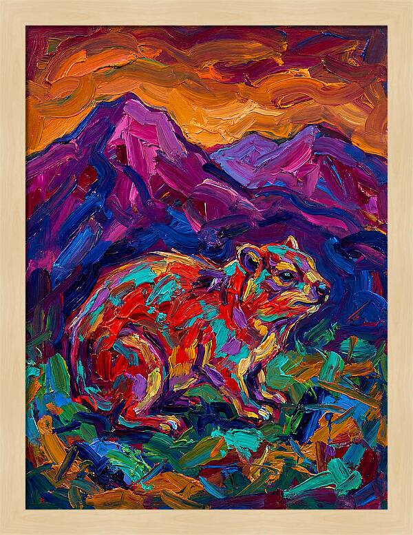 Hyrax In Vibrant Landscape