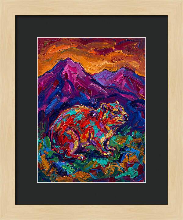 Hyrax In Vibrant Landscape