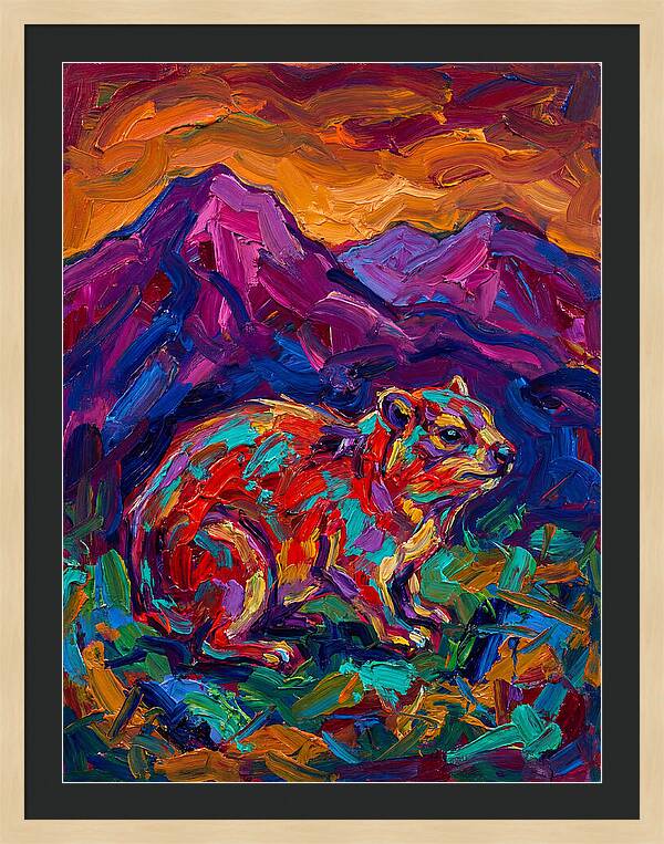 Hyrax In Vibrant Landscape