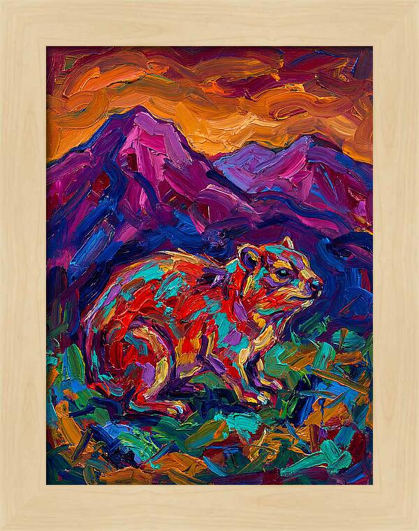 Hyrax In Vibrant Landscape