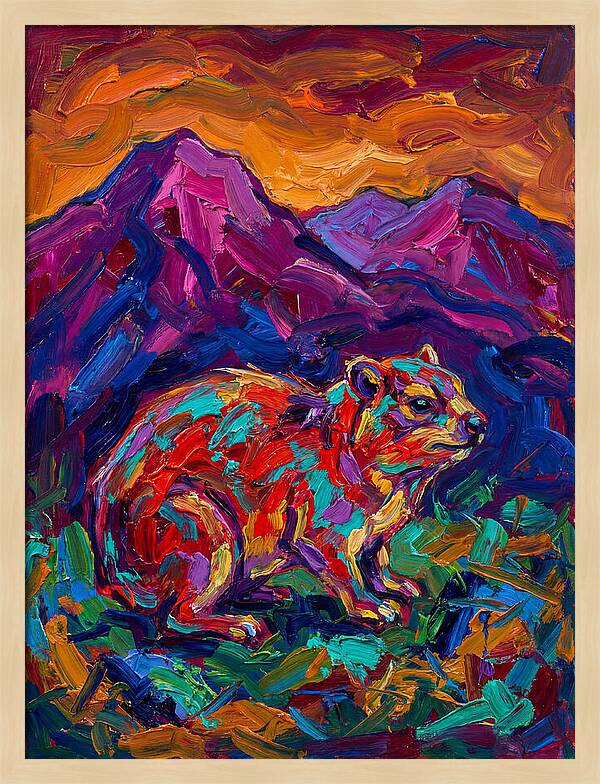 Hyrax In Vibrant Landscape