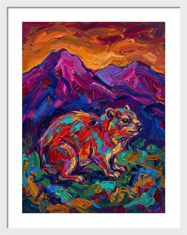Hyrax In Vibrant Landscape