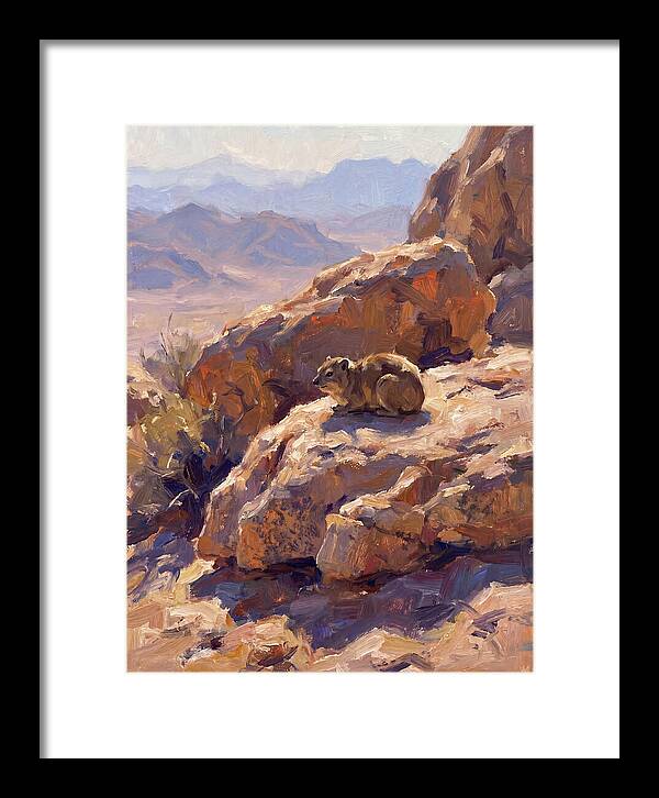 Hyrax Resting On Rocky Outcrop