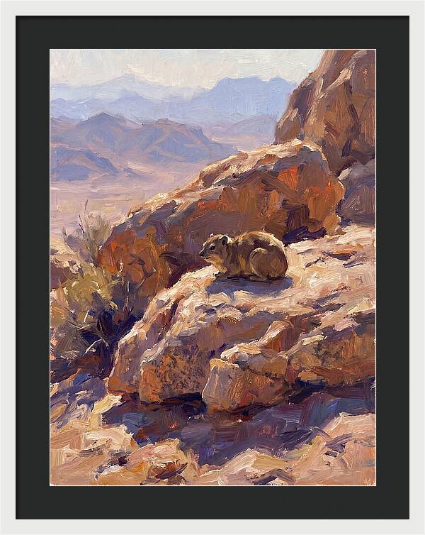 Hyrax Resting On Rocky Outcrop