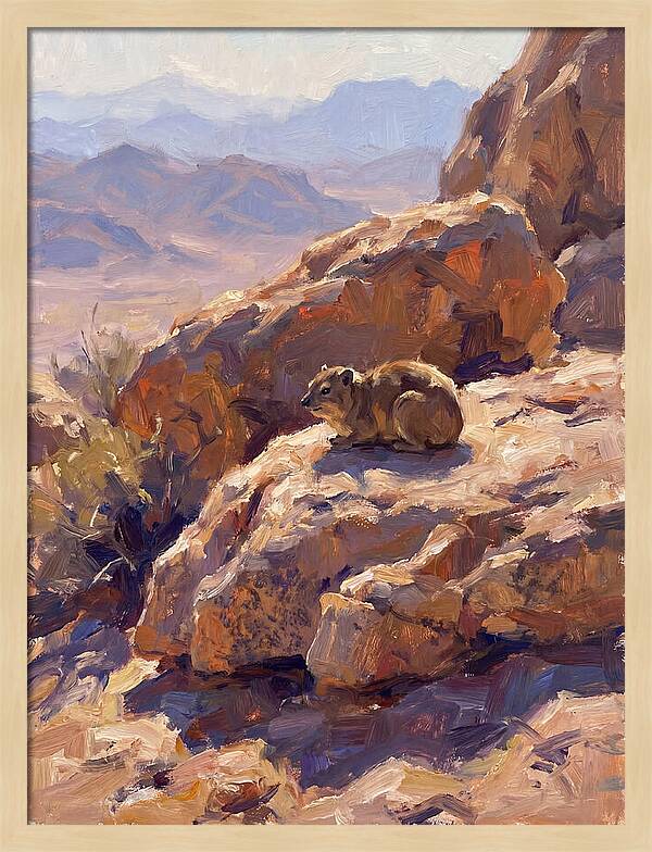 Hyrax Resting On Rocky Outcrop