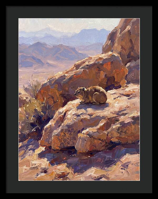Hyrax Resting On Rocky Outcrop
