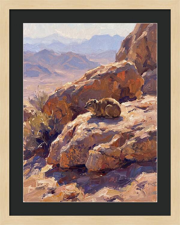 Hyrax Resting On Rocky Outcrop