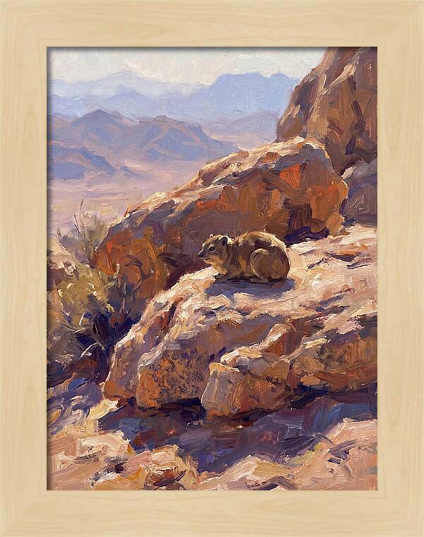 Hyrax Resting On Rocky Outcrop