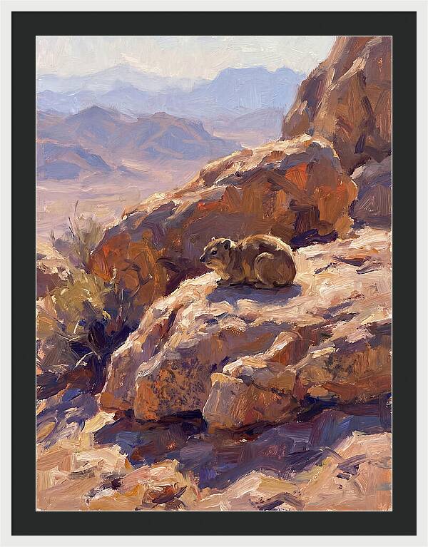 Hyrax Resting On Rocky Outcrop