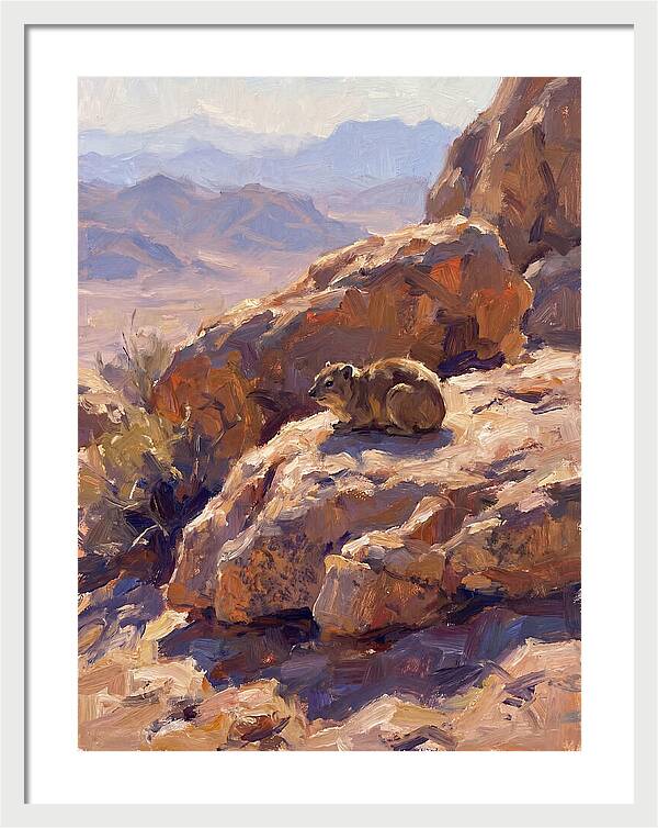 Hyrax Resting On Rocky Outcrop
