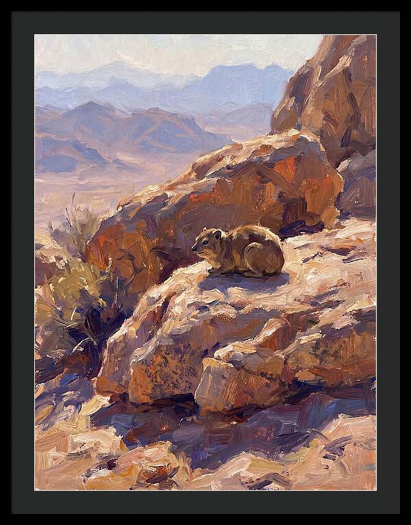 Hyrax Resting On Rocky Outcrop