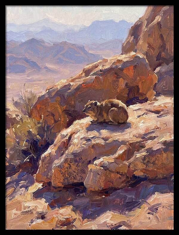 Hyrax Resting On Rocky Outcrop