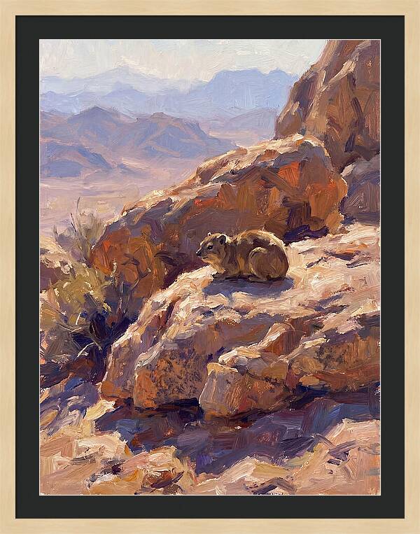 Hyrax Resting On Rocky Outcrop