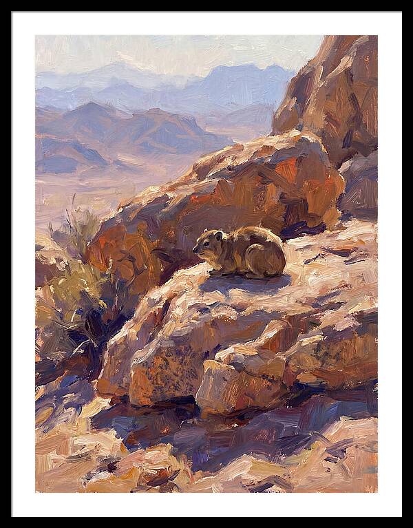 Hyrax Resting On Rocky Outcrop