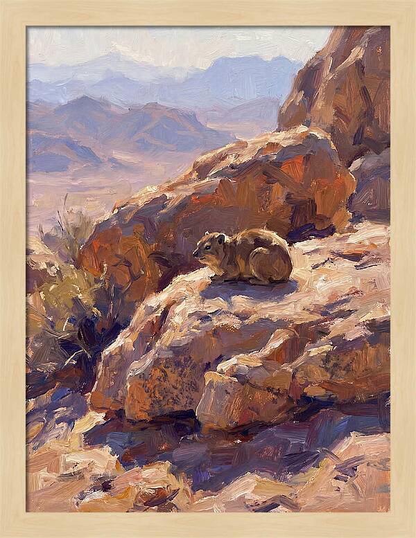 Hyrax Resting On Rocky Outcrop