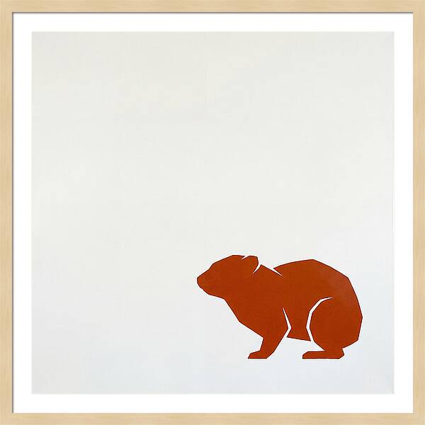 Hyrax Silhouette In Minimalism