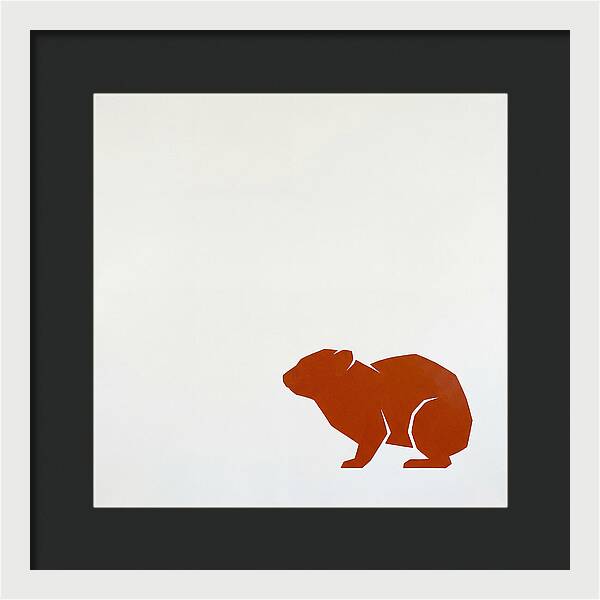 Hyrax Silhouette In Minimalism