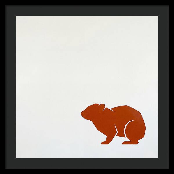 Hyrax Silhouette In Minimalism