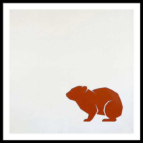 Hyrax Silhouette In Minimalism