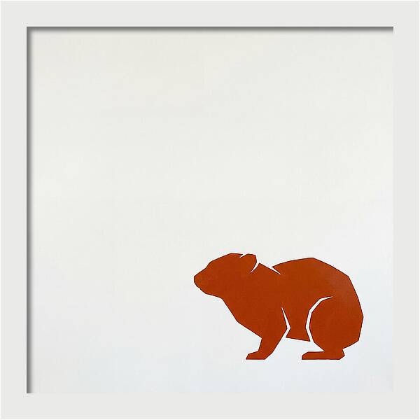 Hyrax Silhouette In Minimalism