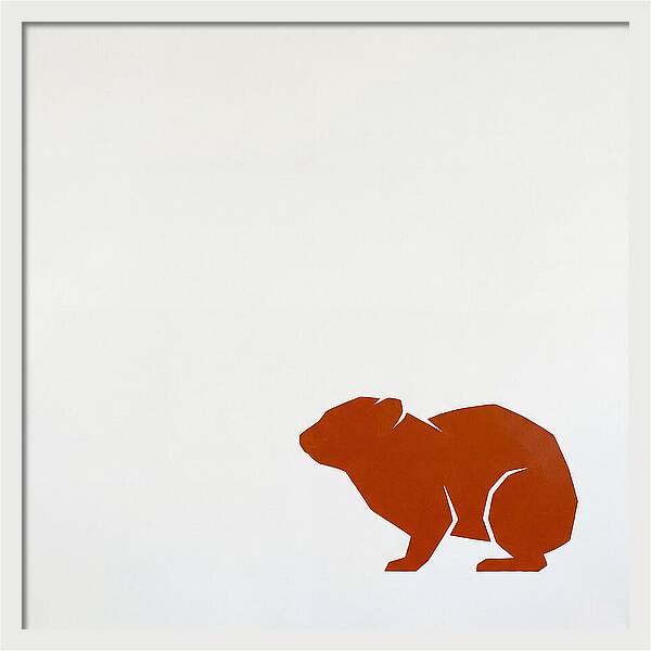 Hyrax Silhouette In Minimalism