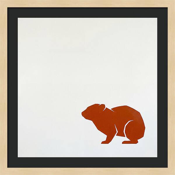 Hyrax Silhouette In Minimalism