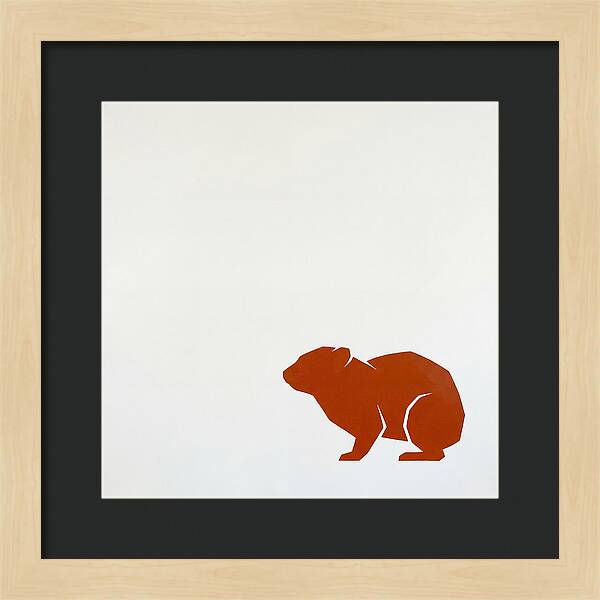 Hyrax Silhouette In Minimalism