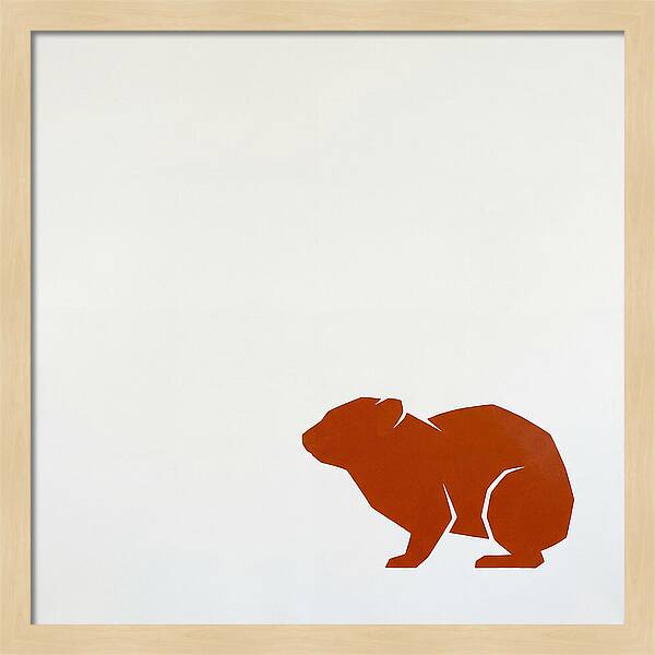 Hyrax Silhouette In Minimalism