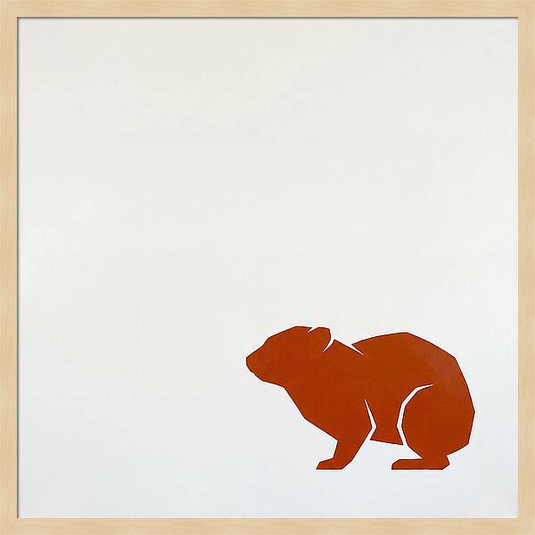 Hyrax Silhouette In Minimalism