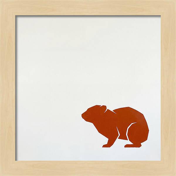 Hyrax Silhouette In Minimalism