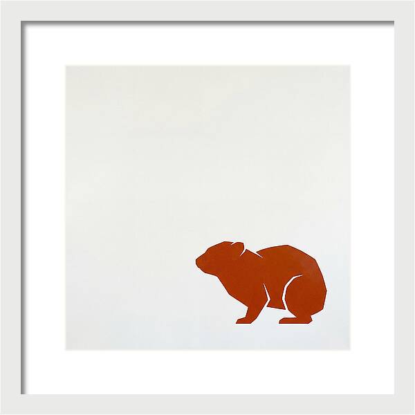 Hyrax Silhouette In Minimalism