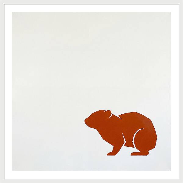 Hyrax Silhouette In Minimalism