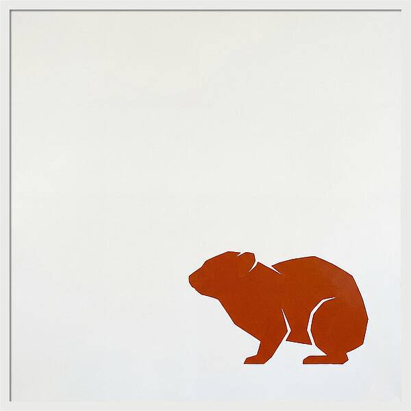 Hyrax Silhouette In Minimalism