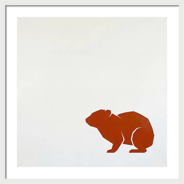 Hyrax Silhouette In Minimalism